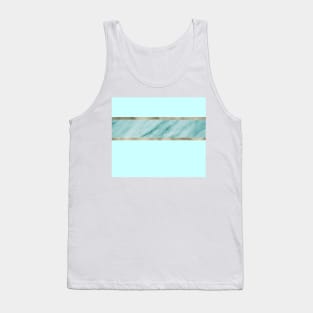 Aqua marble azure stripe Tank Top